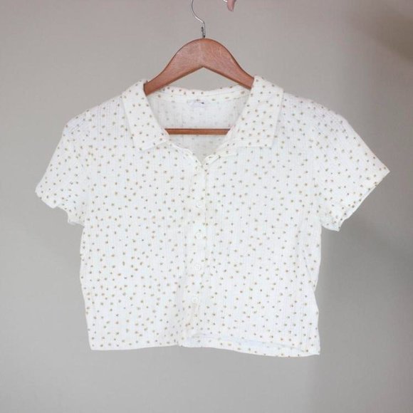 Cotton On Tops - 4/$25 Cotton On White & Pink Floral Crop Top